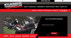 Desktop Screenshot of mylacrossetournaments.com